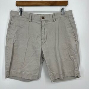 Polo Ralph Lauren Chino Shorts Men's 33 Khaki‎ Classic Fit 9" Inseam Flat Front